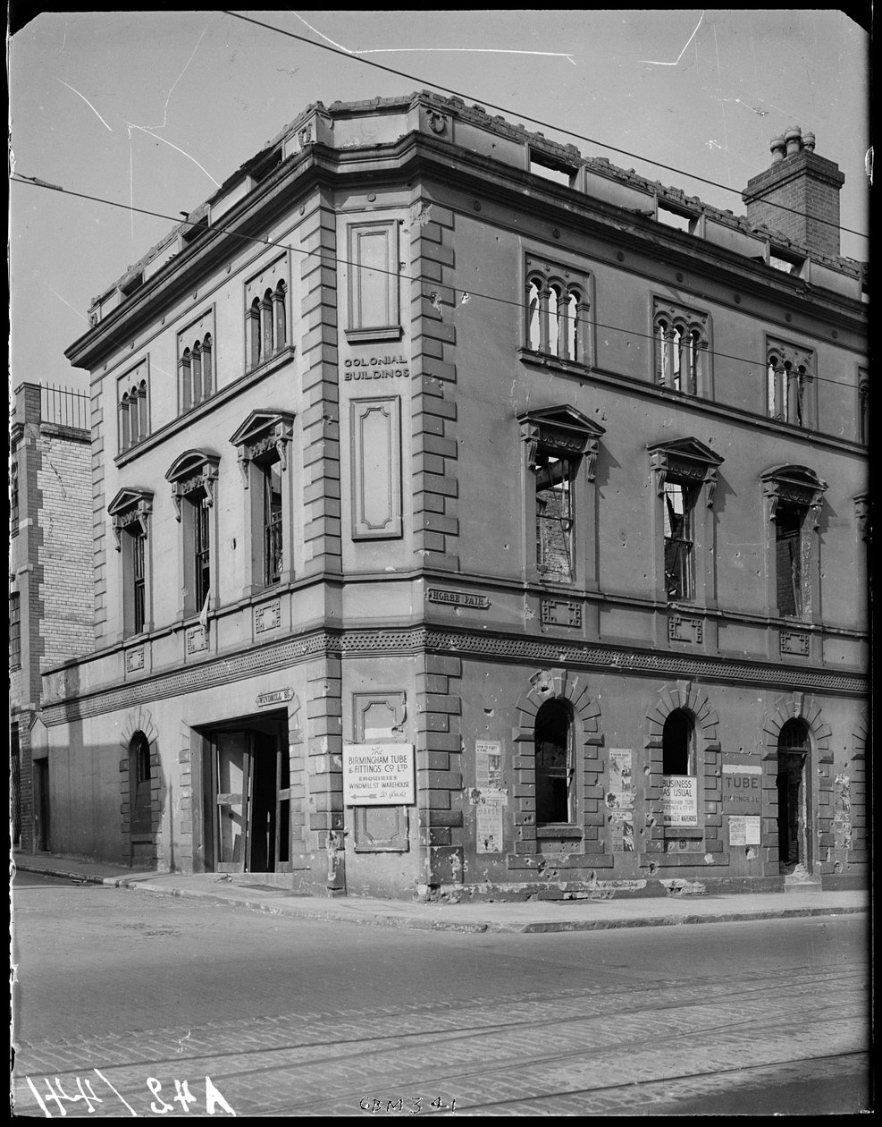 Koloniální budovy, 7 Horsefair, Ladywood, Birmingham, 1941. od George Bernard Mason