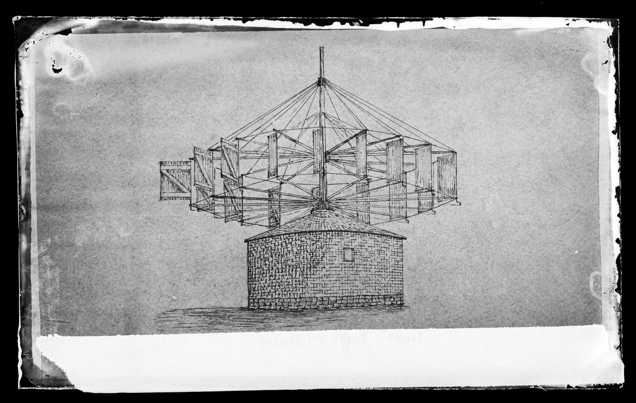 Lotts Mill, Flatbush, Brooklyn, skica W. H. Story, kolem 1872-87 (mokrý kolódiový negativ) od George Bradford Brainerd