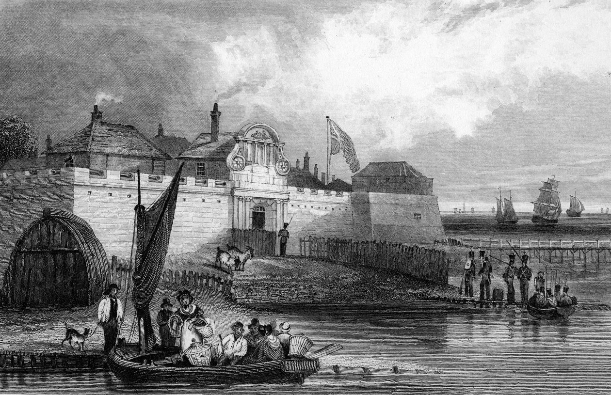 Tilbury Fort, Essex, rytý Henry Adlard, c.1832 od George Bryant Campion