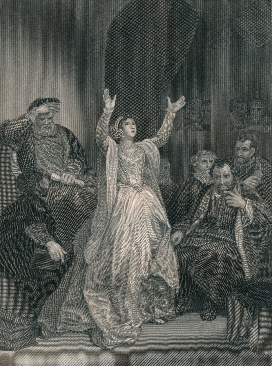 Odsouzení Anny Boleyn, polovina 19. století. od George C. Finden
