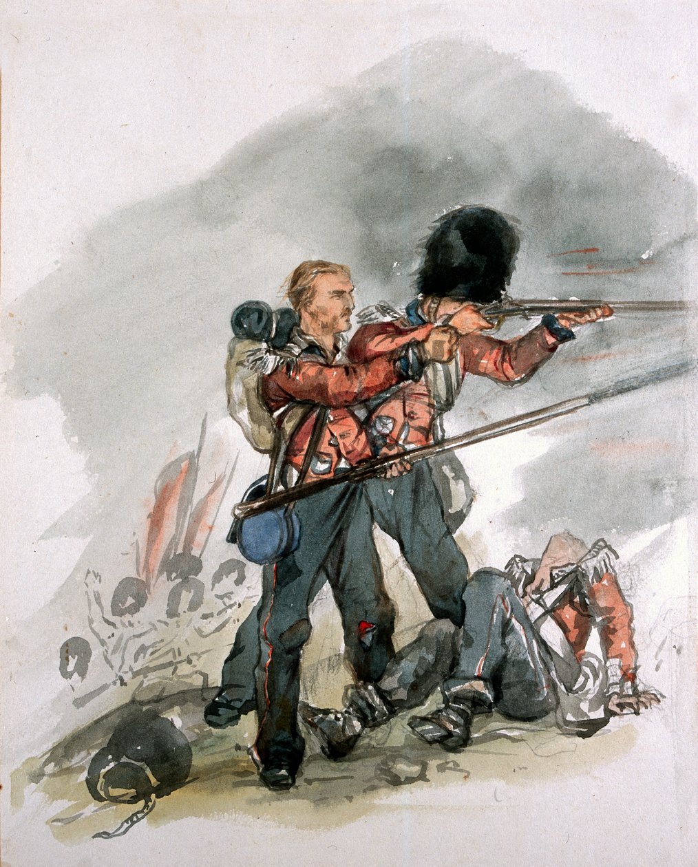Poslední boj dvou gardistů v bitvě, circa 1854 od George Cadogan