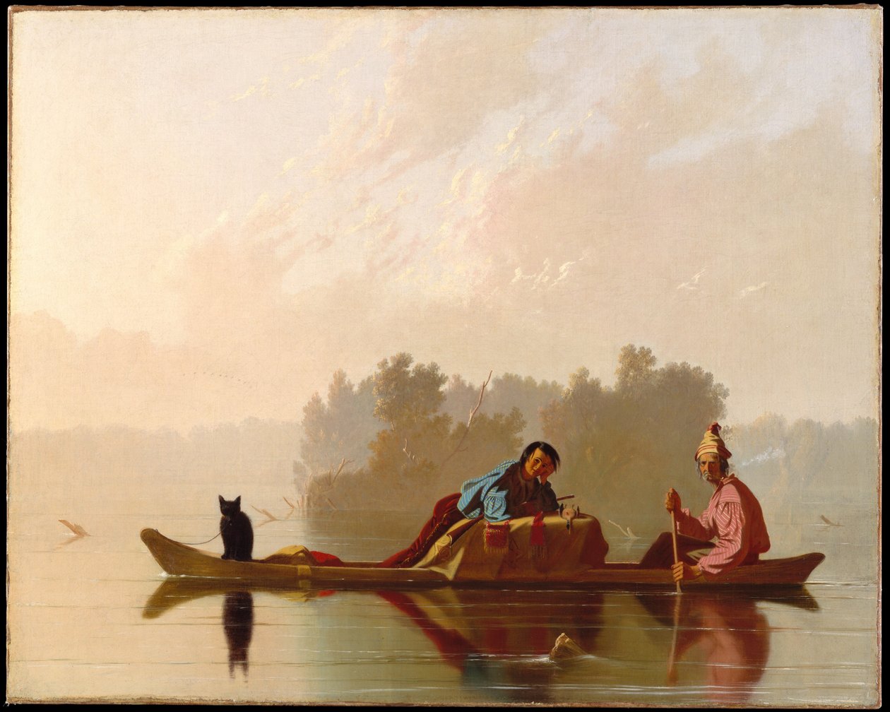 Obchodníci s kožešinami sjíždějící Missouri od George Caleb Bingham