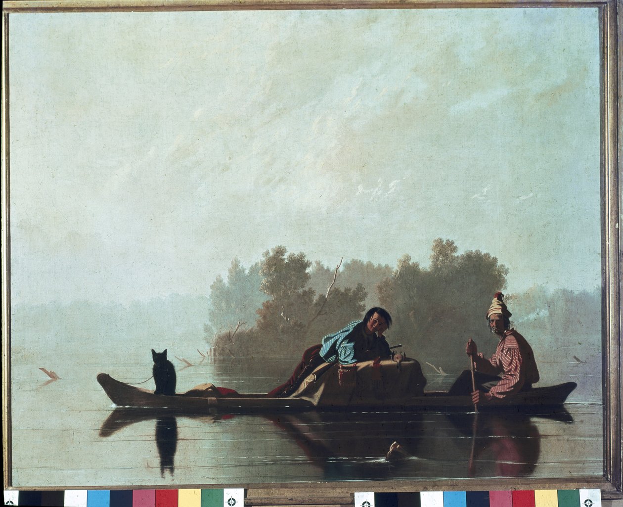 Obchodníci s kožešinami sestupující po toku řeky Missouri od George Caleb Bingham