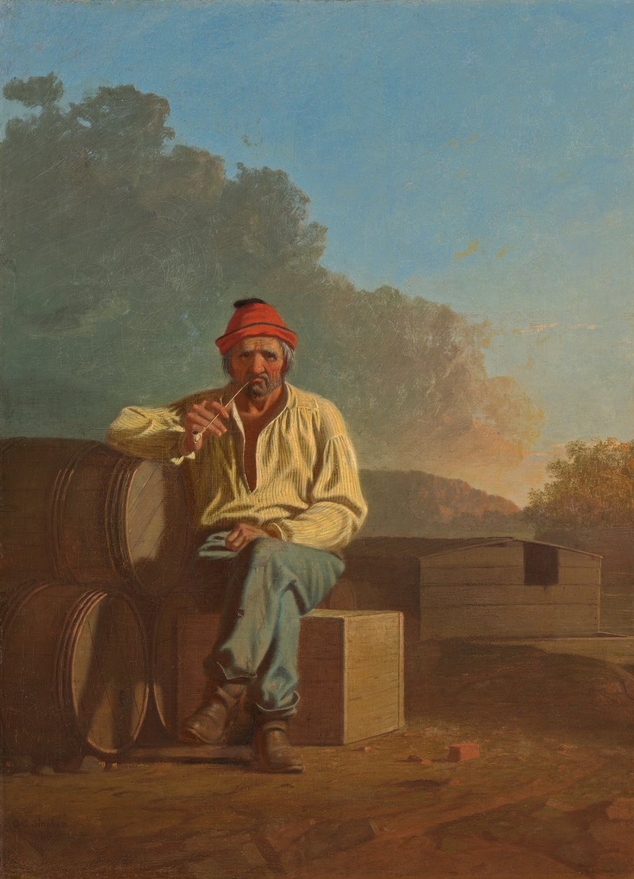 Lodník z Mississippi od George Caleb Bingham