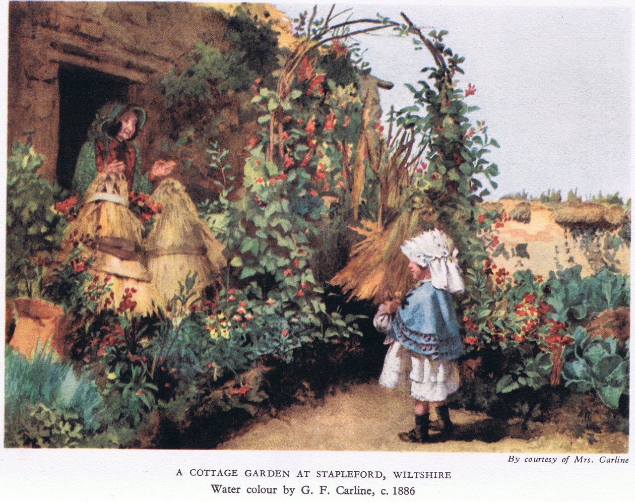 Chatová zahrada v Stapleford, Wiltshire, 1944 od George Carline
