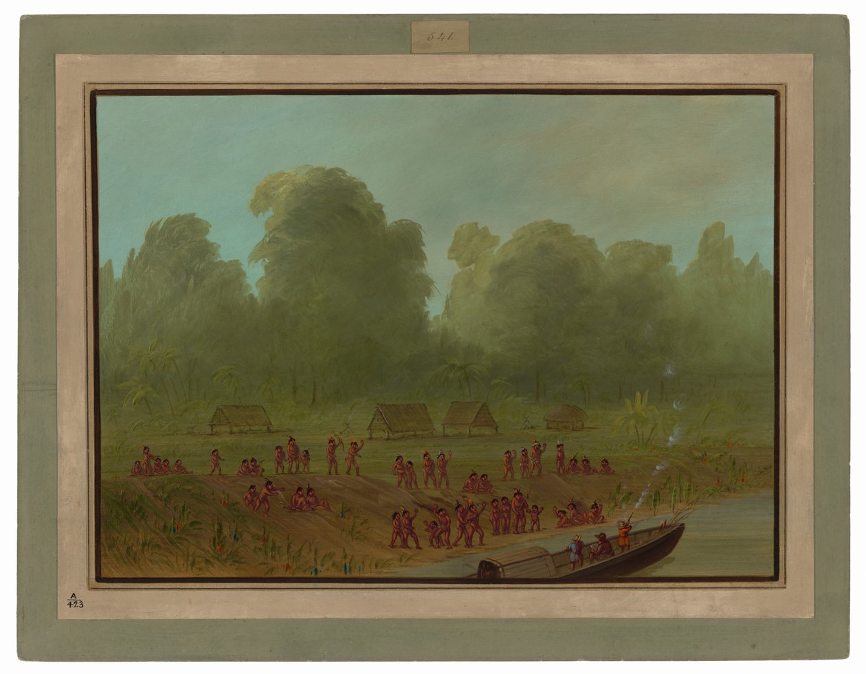 Vesnice A Mayoruna od George Catlin