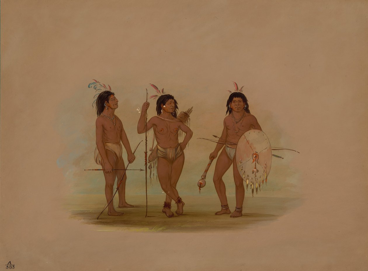 Náčelník Puelchee a dva mladí válečníci, 18541869. od George Catlin
