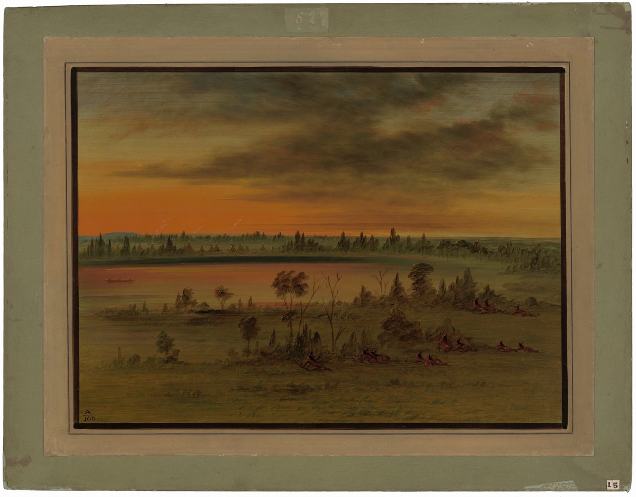 Siouxská válečná párty od George Catlin