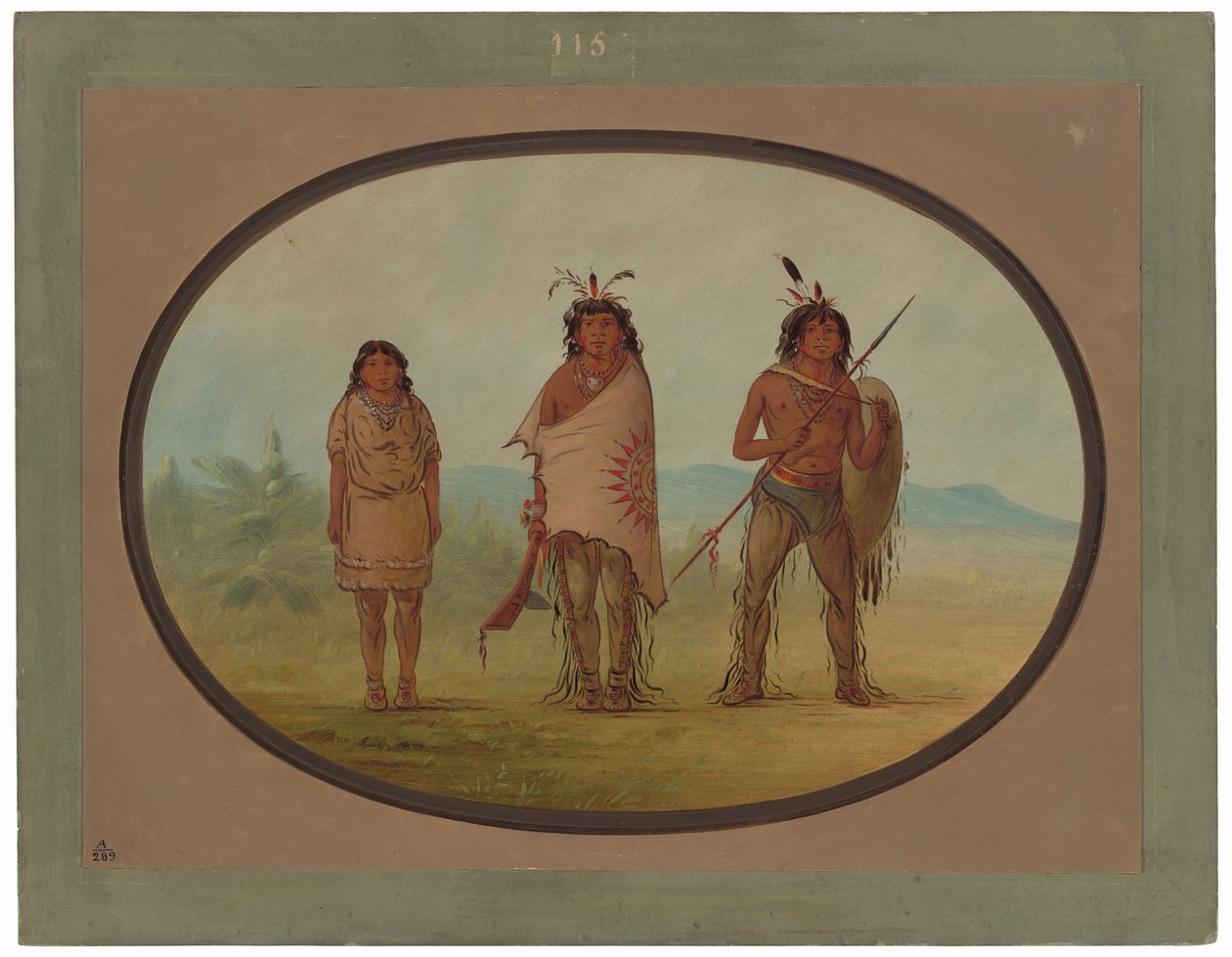 Náčelník Yumy, jeho dcera a válečník od George Catlin