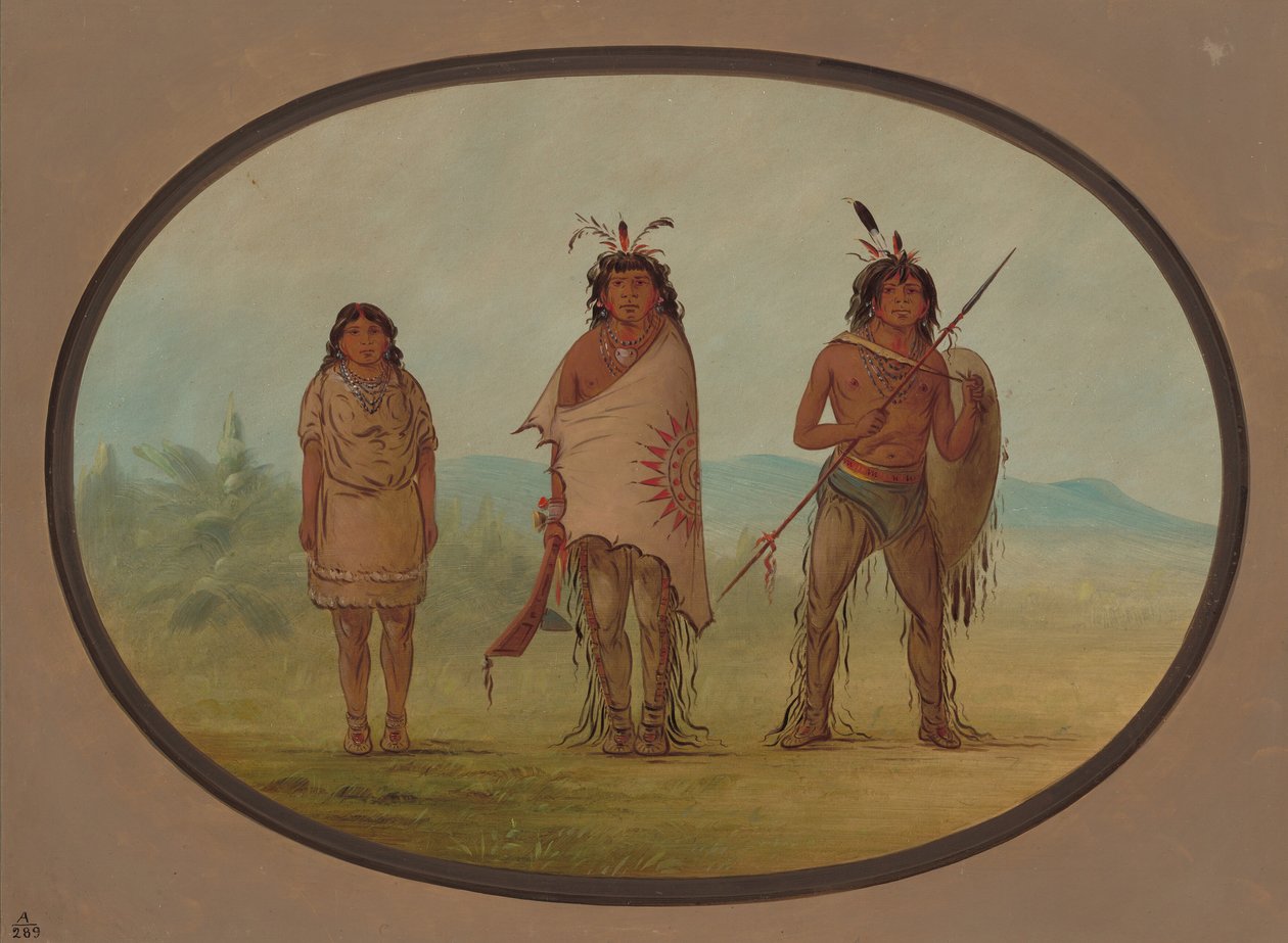 Náčelník Yumy, jeho dcera a válečník, 18551869. od George Catlin
