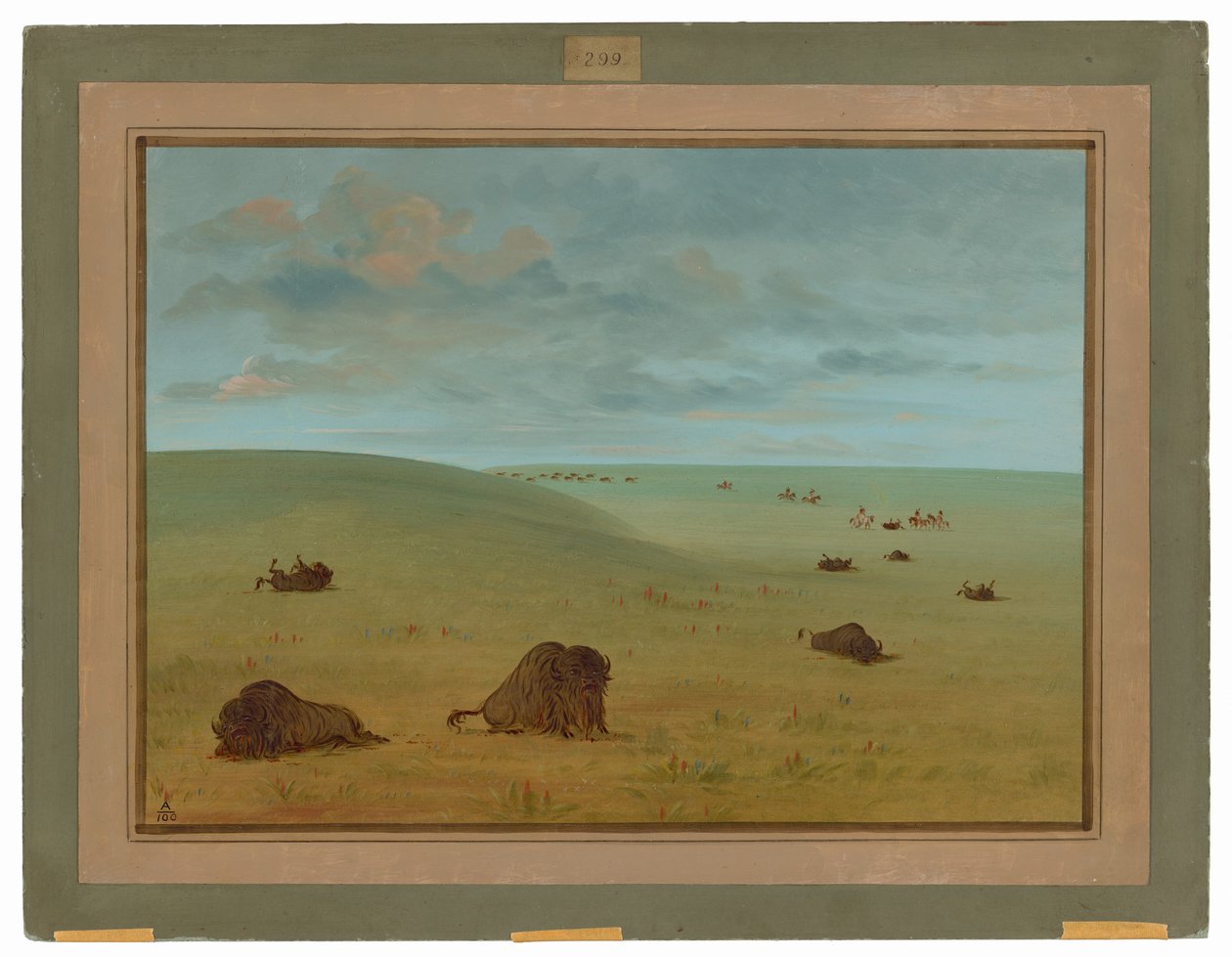 Po Buffalo Chase - Siouxové od George Catlin
