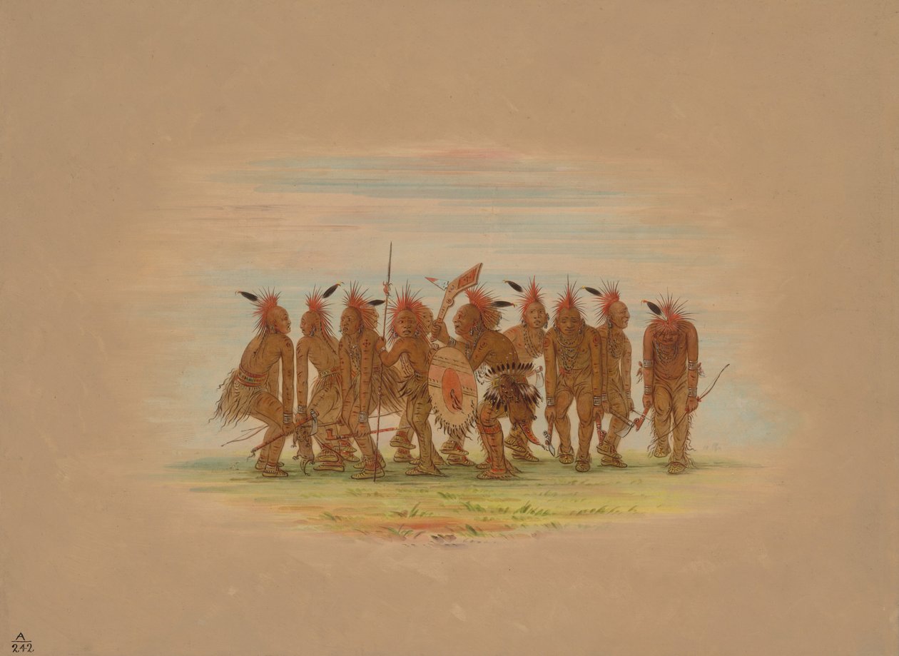 Zábavný tanec - Saukie, 18611869. od George Catlin