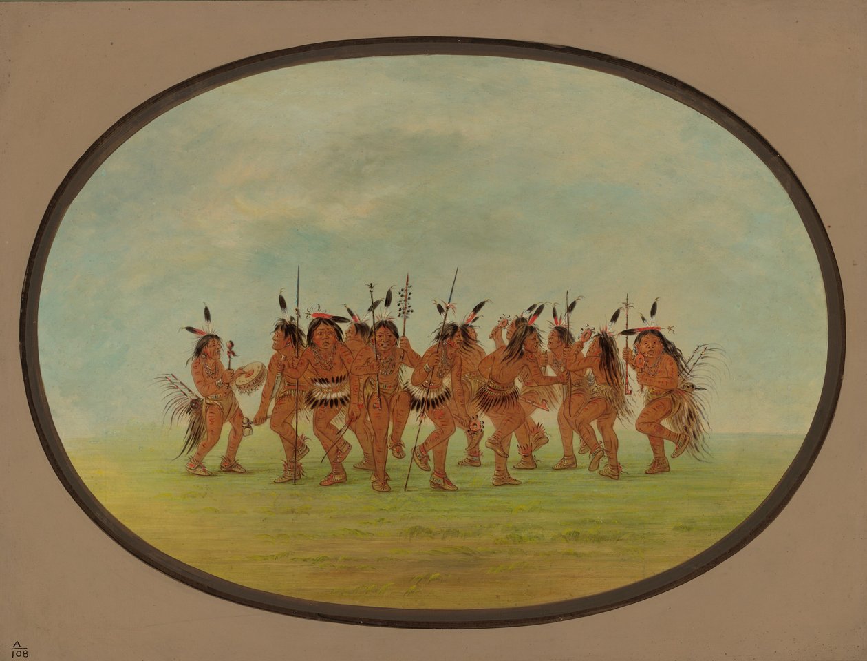 Zábavný tanec - Siouxové, 18611869. od George Catlin