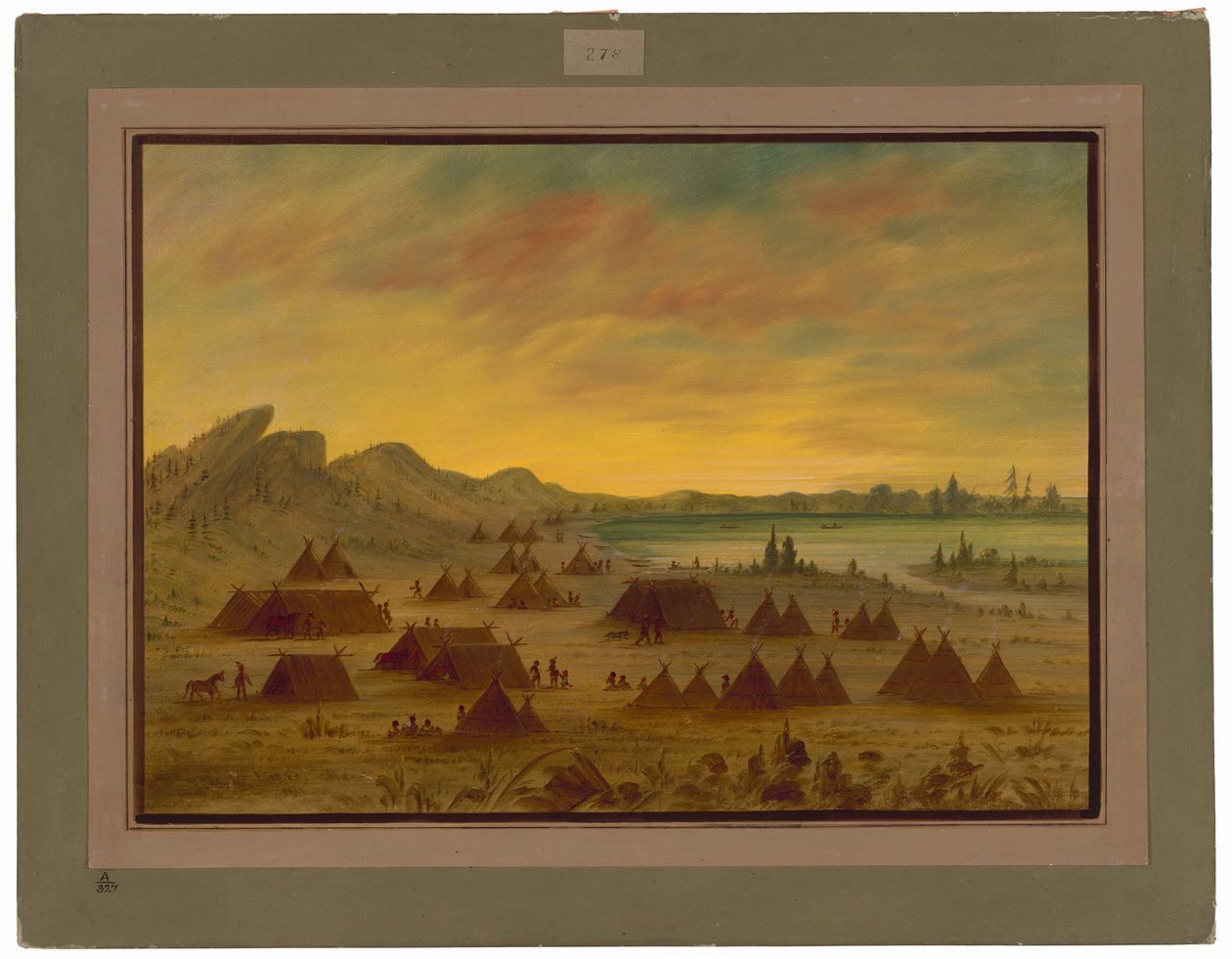 Apačská vesnice od George Catlin