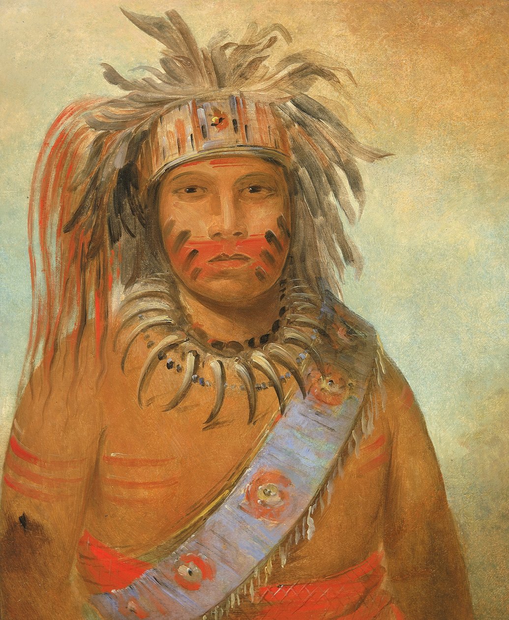 Au-nim-muck-kwa-um, Bouřlivý pták od George Catlin