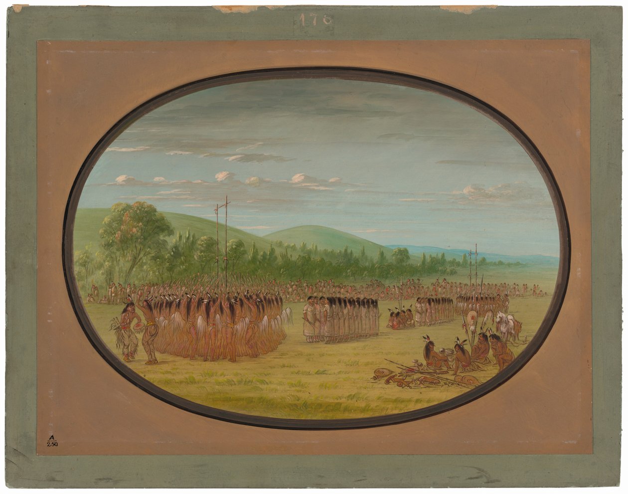 Ball-Play Dance - Choctaw od George Catlin
