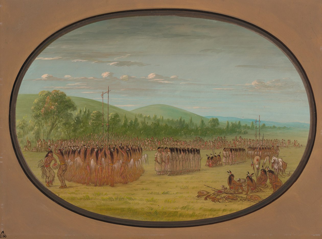 Plesový tanec – Choctaw, 18611869. od George Catlin
