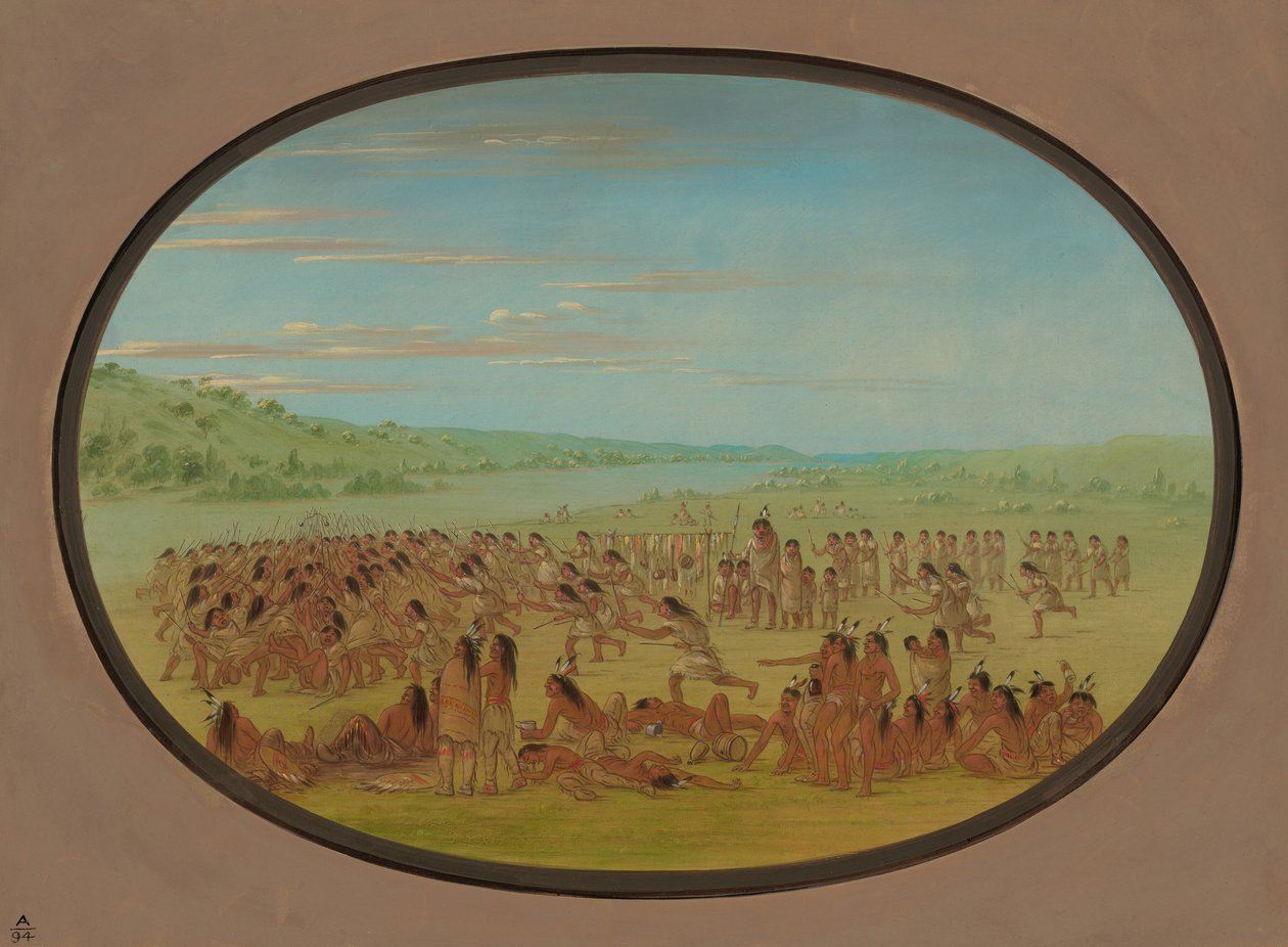 Míčový zápas žen – Sioux, 18611869. od George Catlin