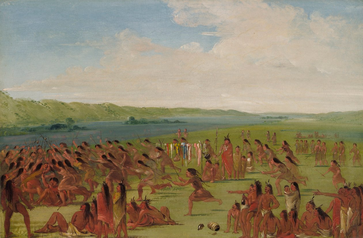 Míčová hra žen, Prairie du Chien od George Catlin