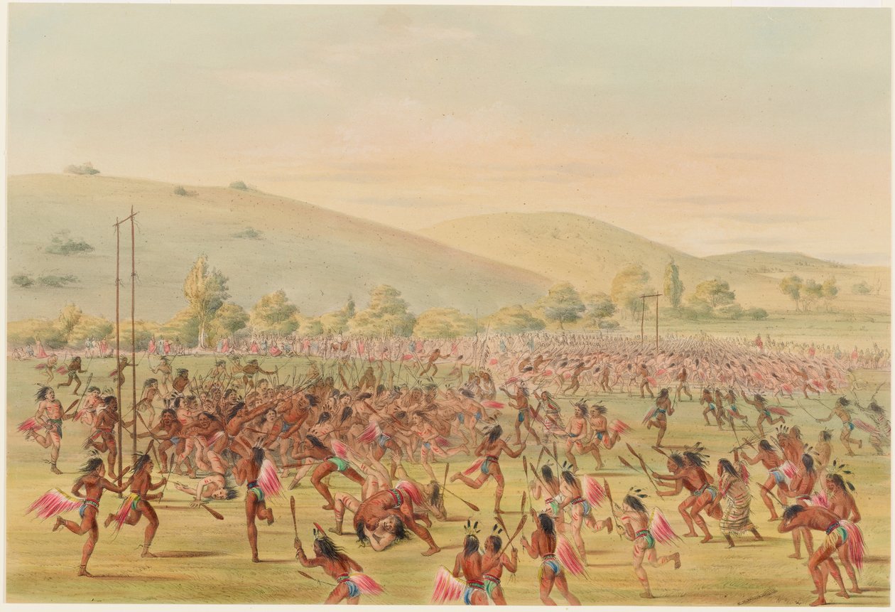 Hra s míčem od George Catlin