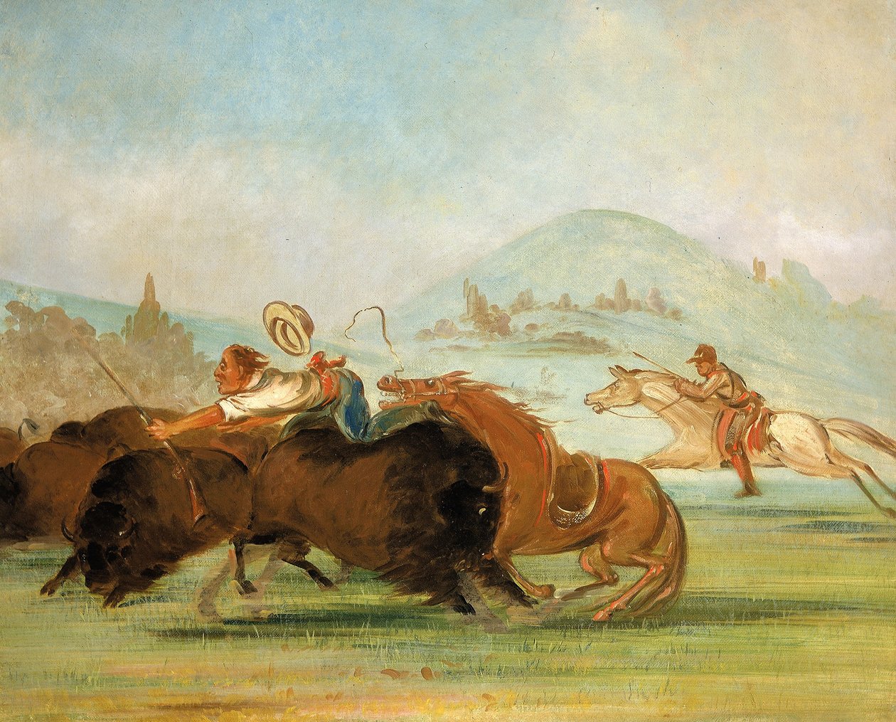 Batiste a já běžíme za bizony, Ústí Yellowstonu od George Catlin