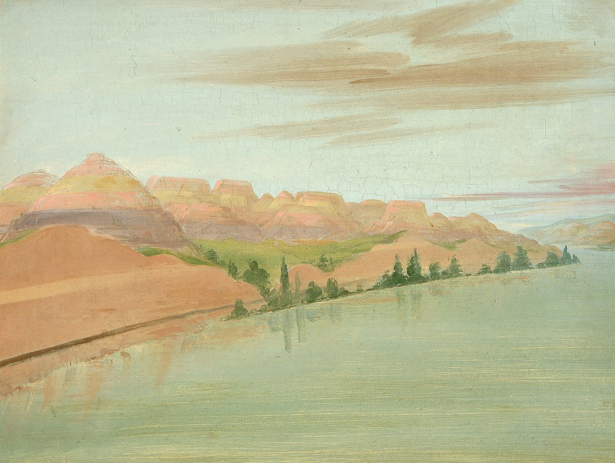 Krásné Clay Bluffs, 1900 mil nad St. Louis od George Catlin