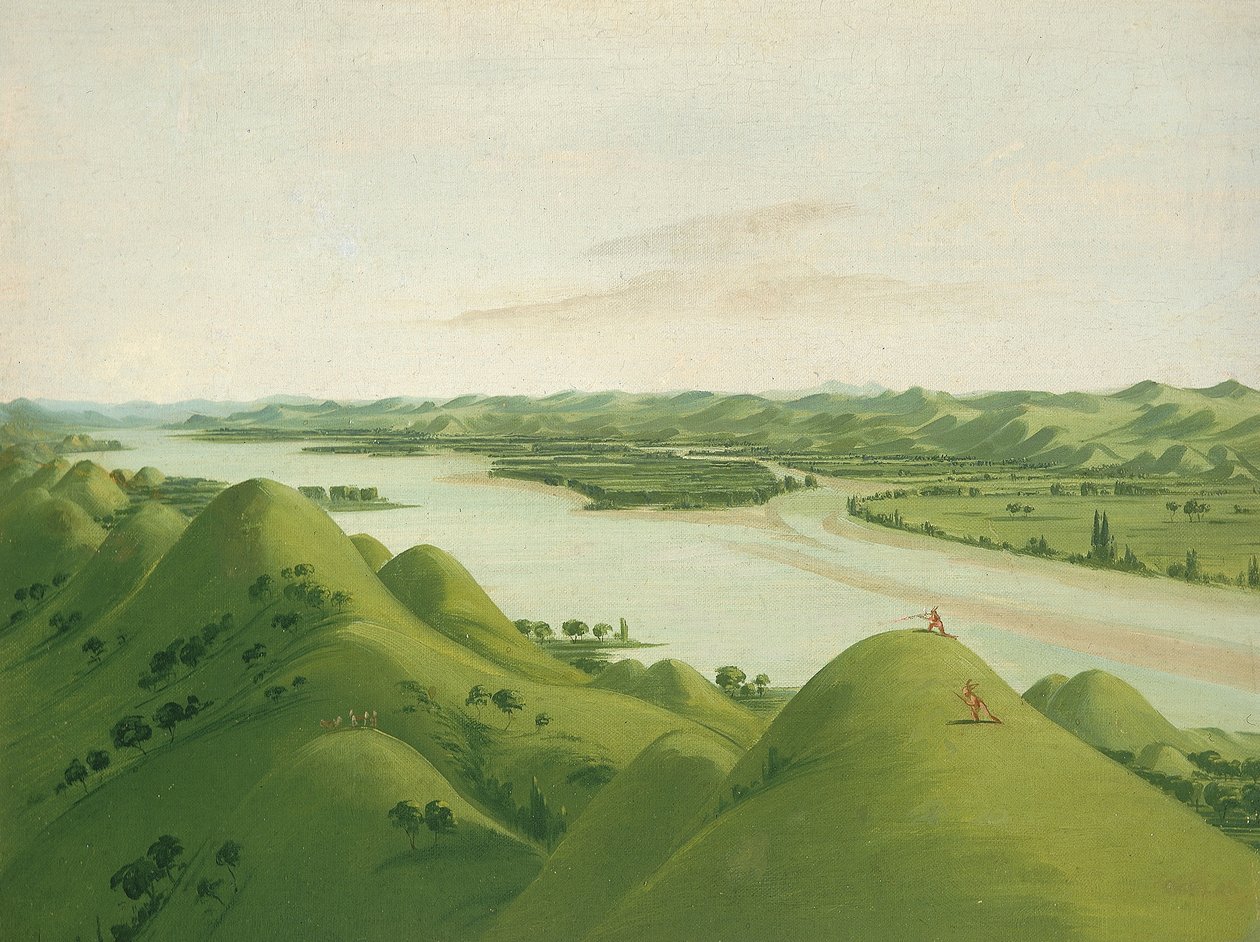 Krásné prérijní útesy nad Poncas, 1050 mil nad St. Louis od George Catlin