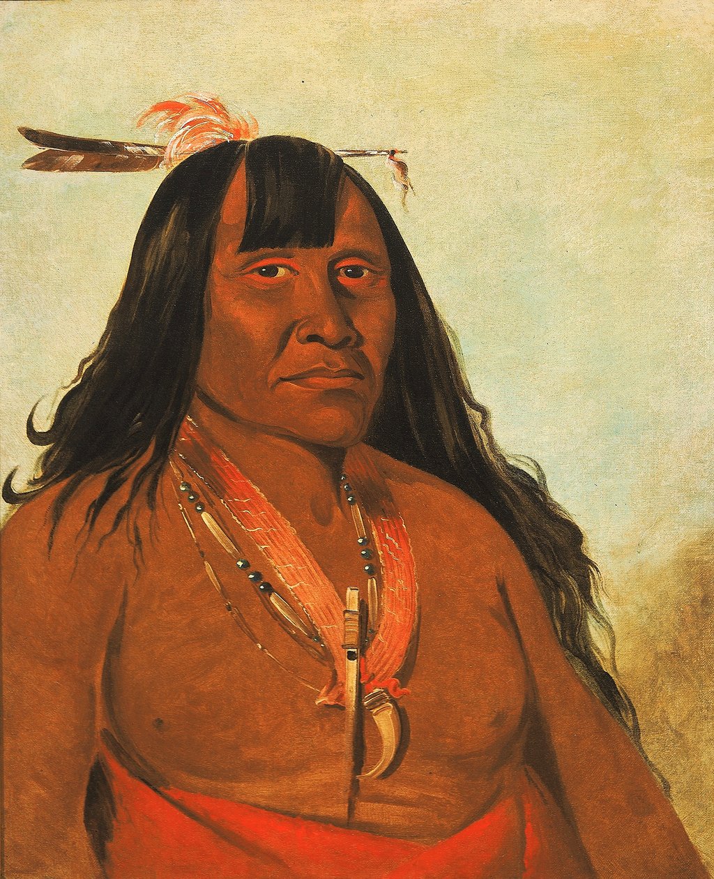 Bón-són-gee, Nový oheň, náčelník kapely od George Catlin