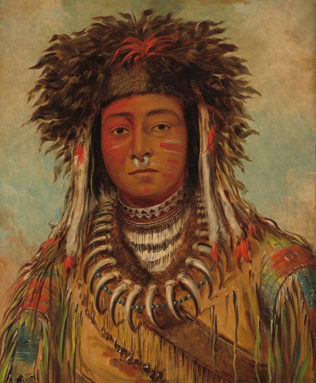 Chlapecký náčelník - Odžibbeway, 1843. od George Catlin