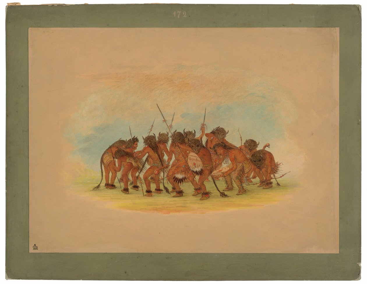 Buffalo Dance - Mandan od George Catlin
