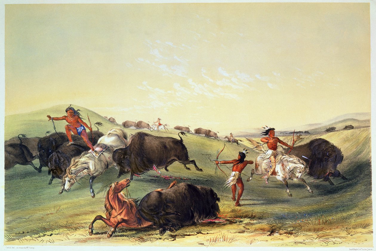 Buffalo Hunt, deska 7 z Catlin