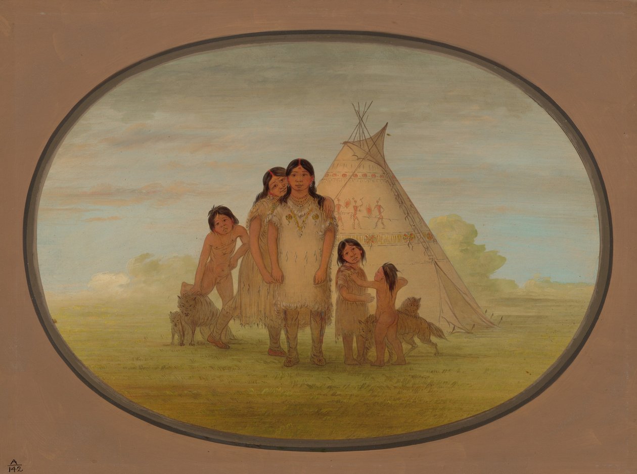 Comanche Chiefs Children and Wigwam, 18611869. od George Catlin