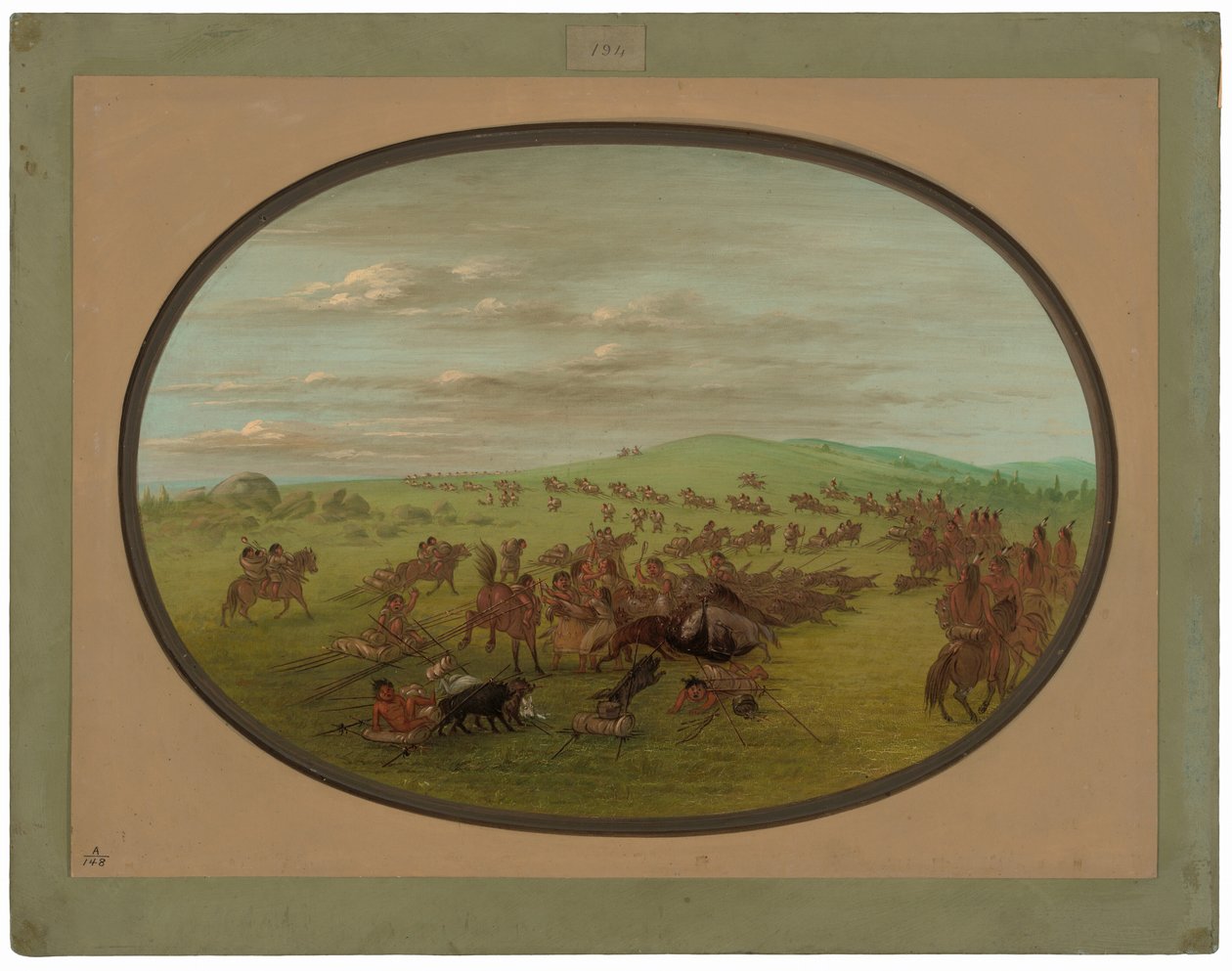 Stěhování Kamančů od George Catlin