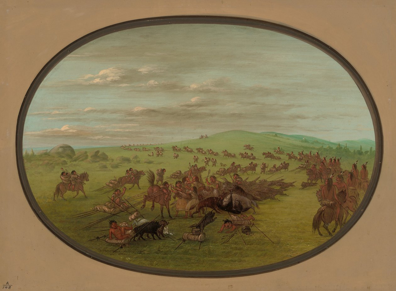 Stěhování Camanchees, 18611869. od George Catlin
