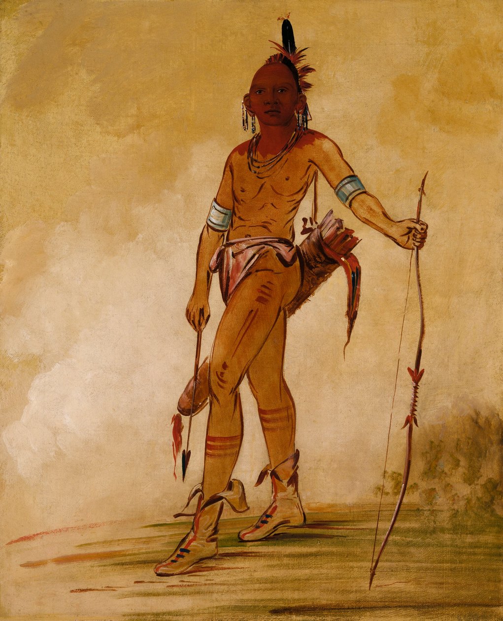 Cáh-he-ga-shín-ga, Malý náčelník od George Catlin