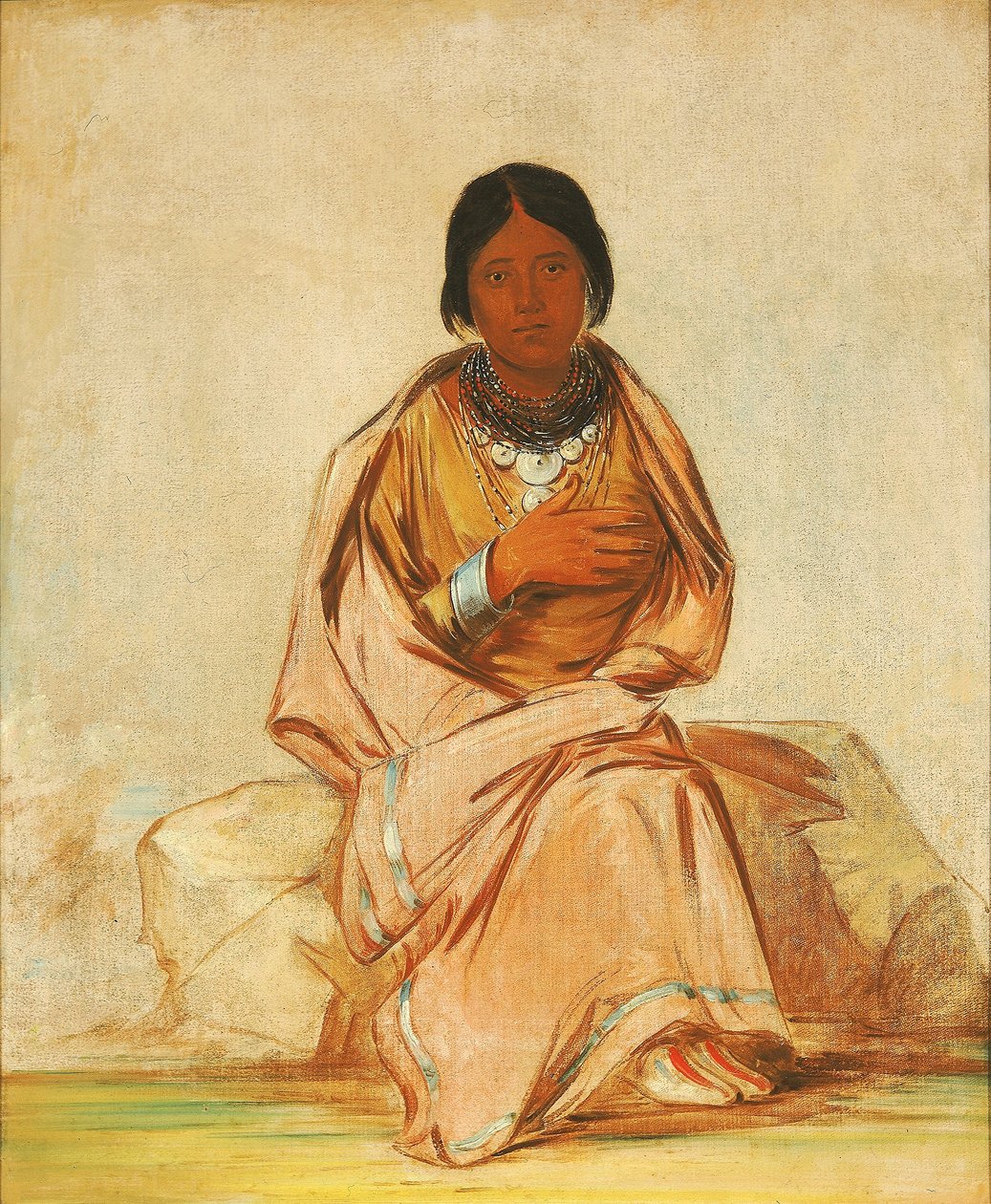 Chee-a-ex-e-co, Dcera jelena bez srdce od George Catlin
