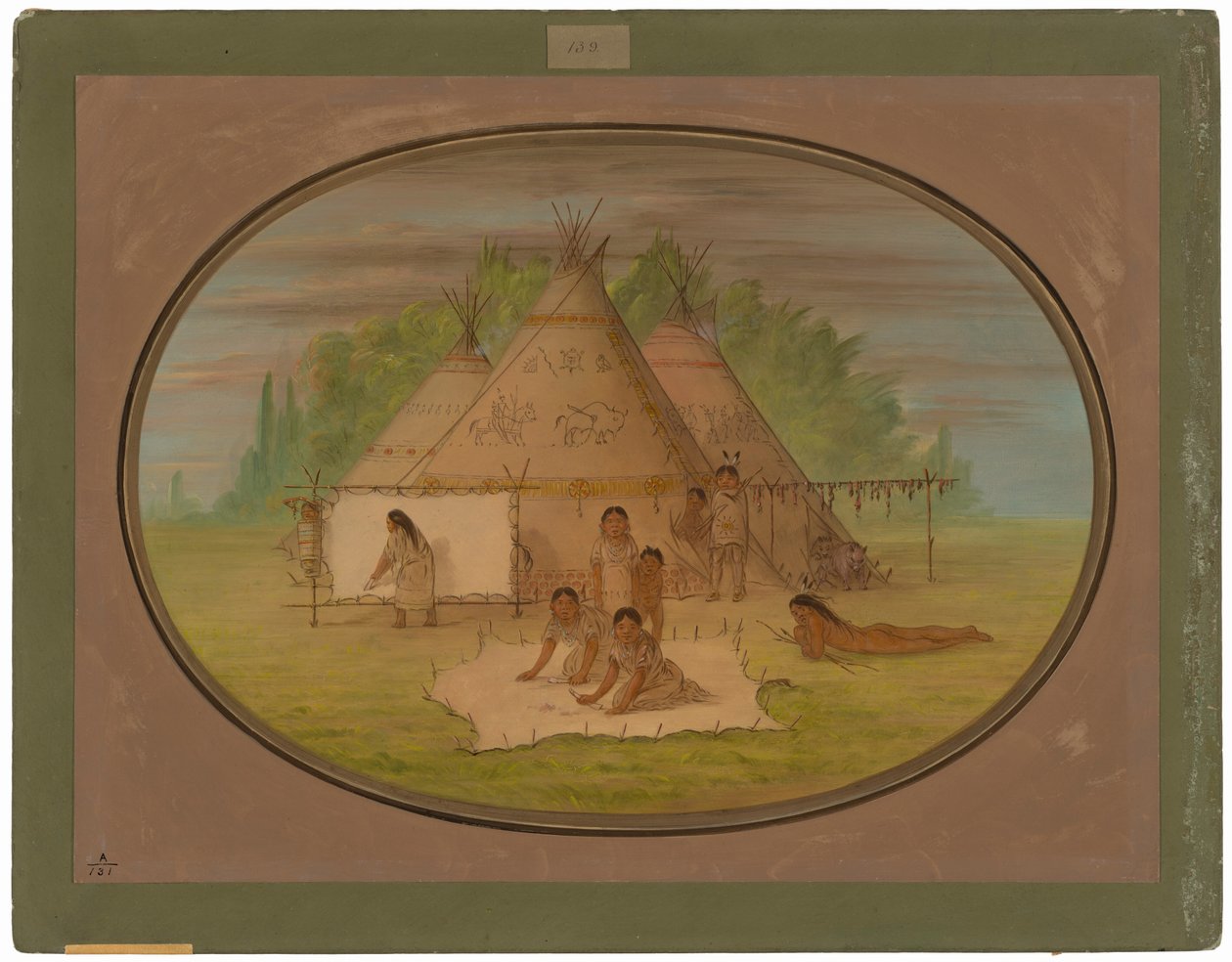 Vesnice Cheyenne od George Catlin