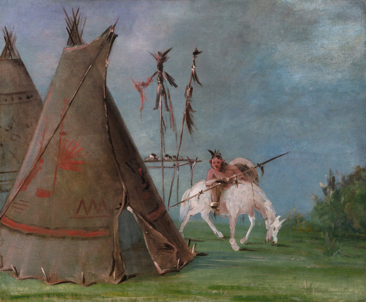 Comanche Lodge of Buffalo skins, 1834-1835. od George Catlin