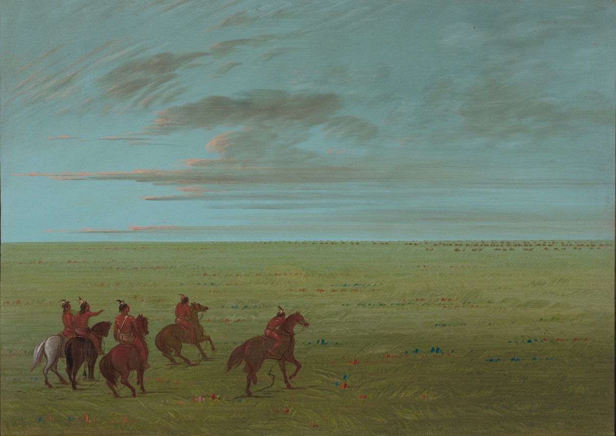 Connibos Starting for Wild Horses, 18541869. od George Catlin