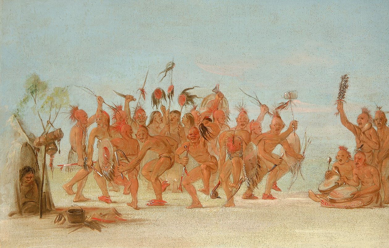 Tanec na Medicínskou tašku odvážných od George Catlin