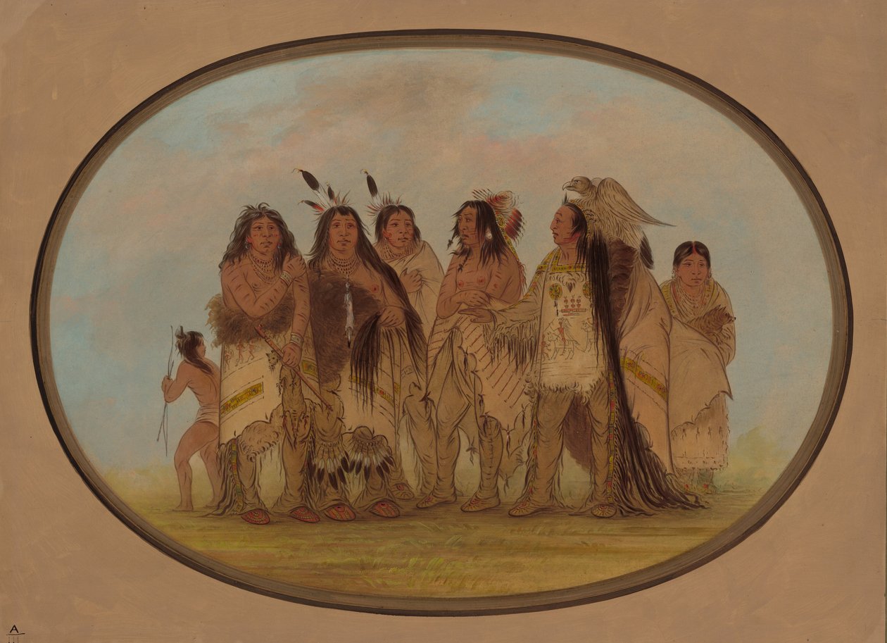 Distinguished Crow Indians, 18611869. od George Catlin