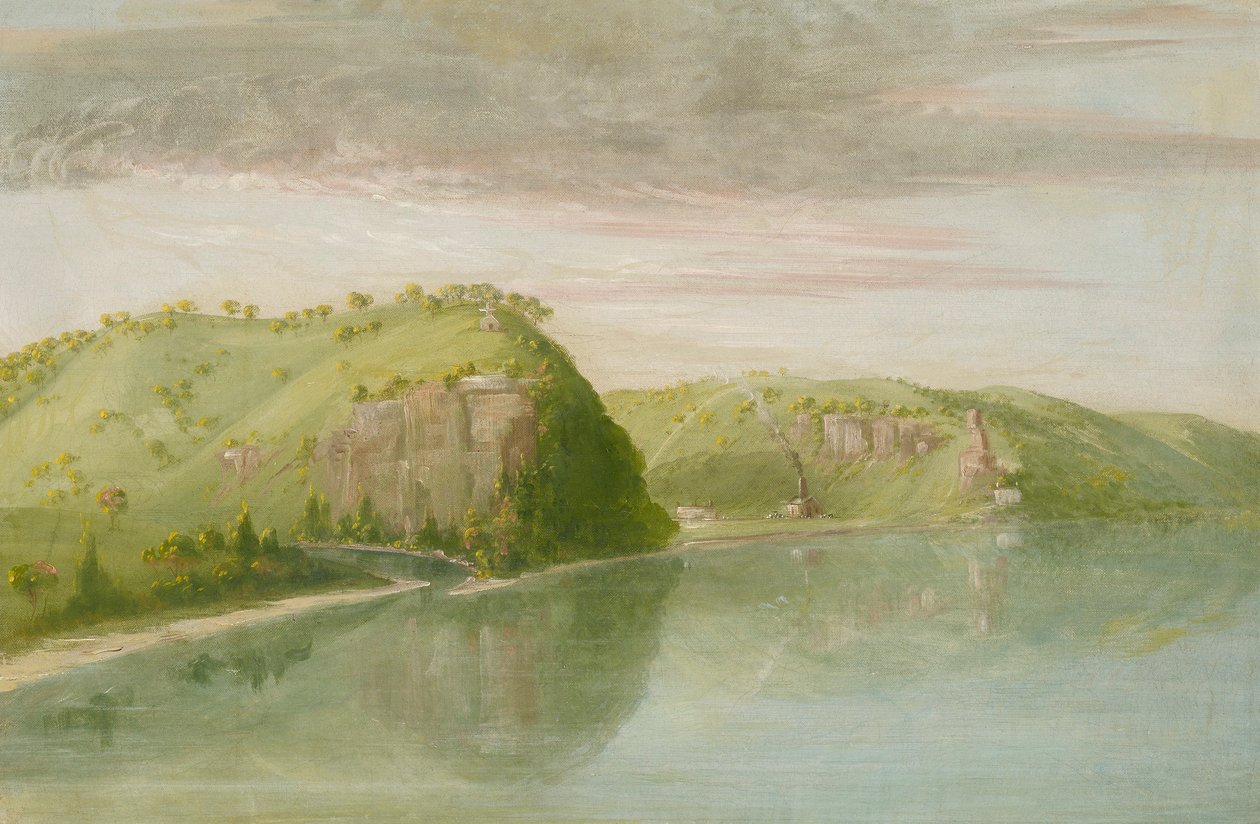 Dubuqueův hrob, Horní Mississippi od George Catlin