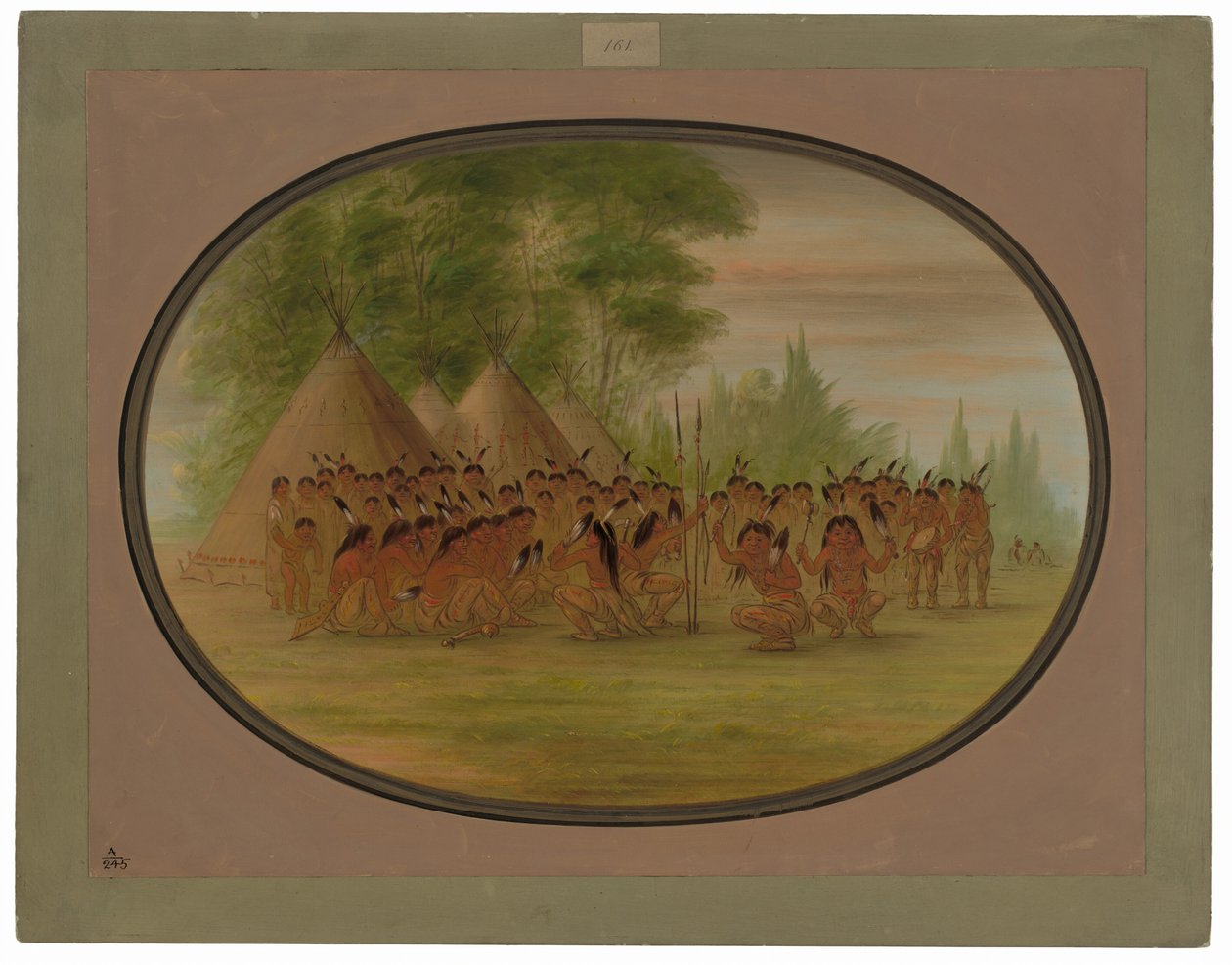 Orlí tanec - Choctaw od George Catlin