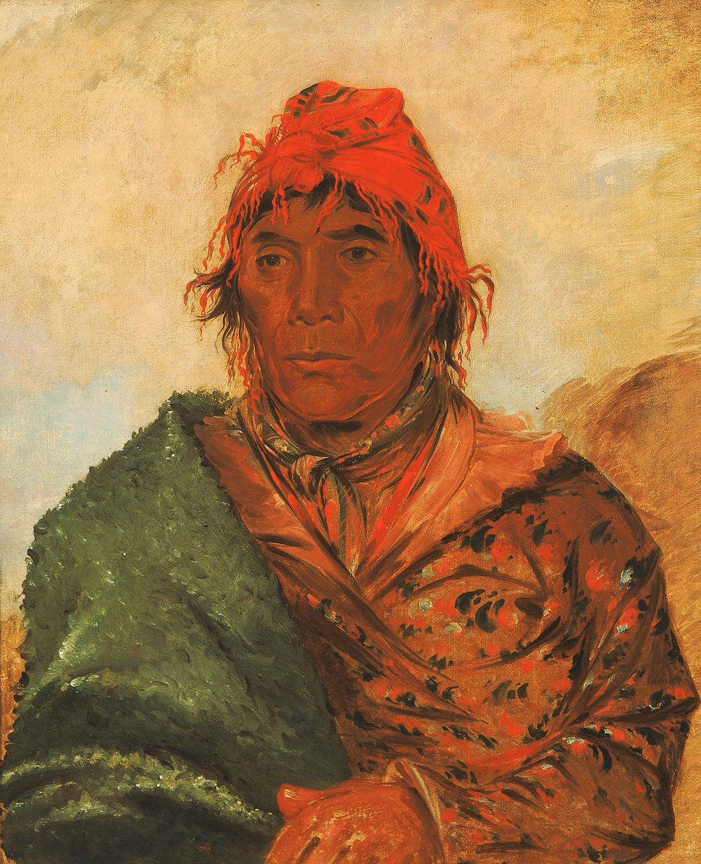 Ee-mat-lá-, král Filip, druhý náčelník, 1838. od George Catlin