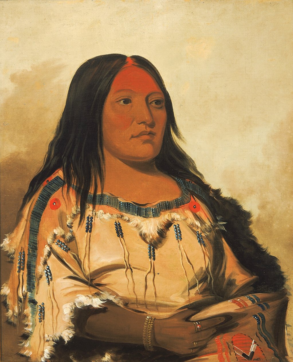 Eeh-nís-kim, Křišťálový kámen, manželka náčelníka od George Catlin