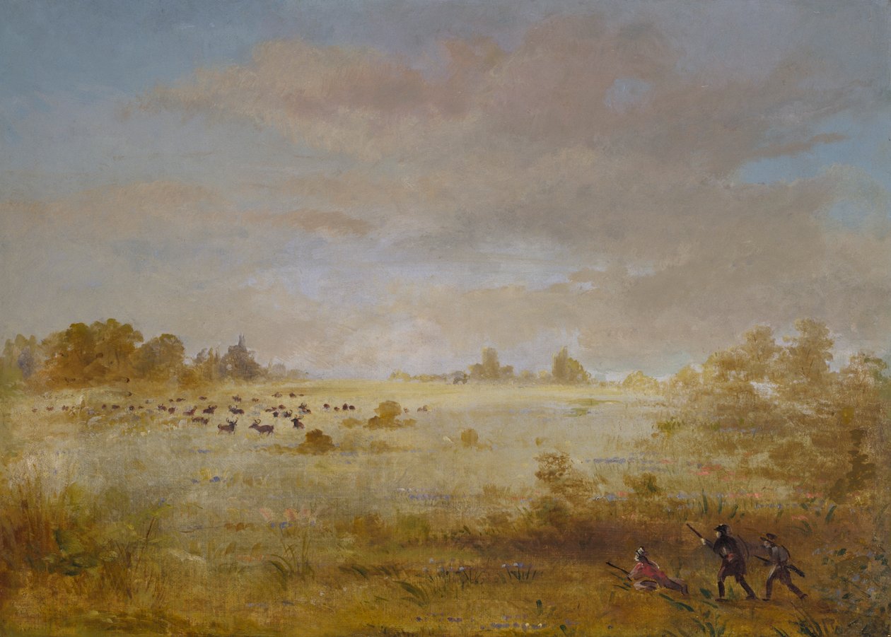 Pasení losů na podzimní prérii, 1846-1848. od George Catlin