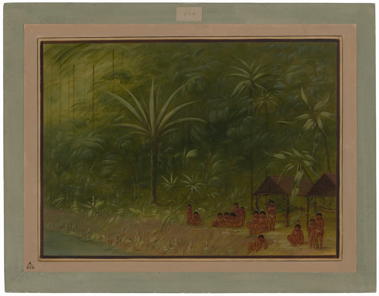 Tábor Cocomas – pohled na pobřeží od George Catlin