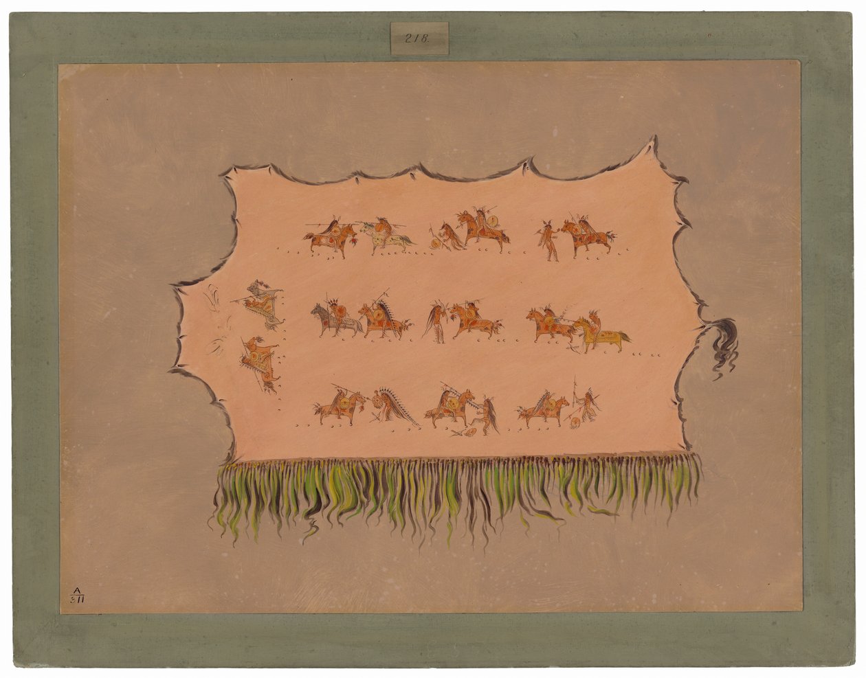 Faksimile náčelníka čtyř pánských šatů - Mandan od George Catlin