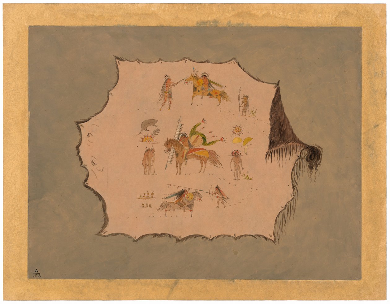 Faksimile doktorského roucha Pawnee s fantastickým profesionálním designem od George Catlin