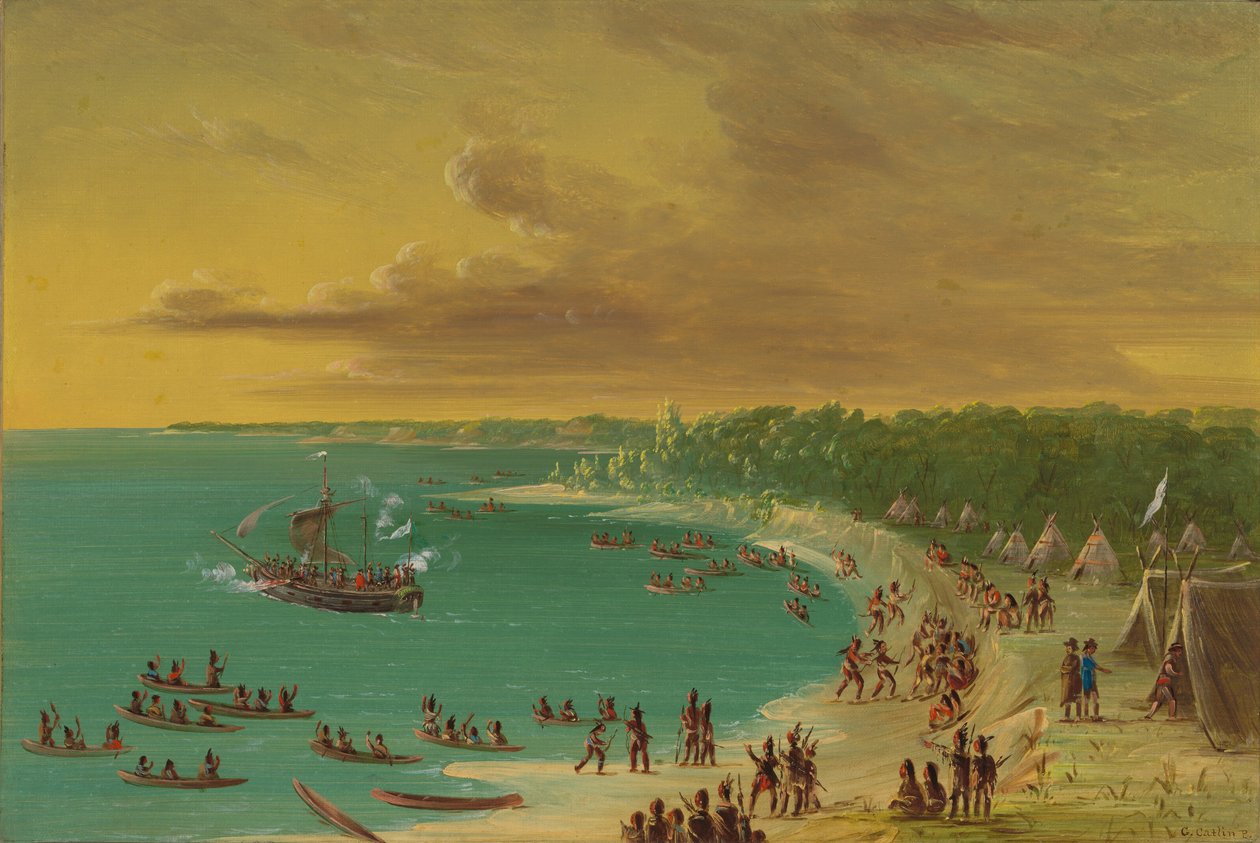 První plavba Griffina na Erijském jezeře. 7. srpna 1679, 18471848. od George Catlin